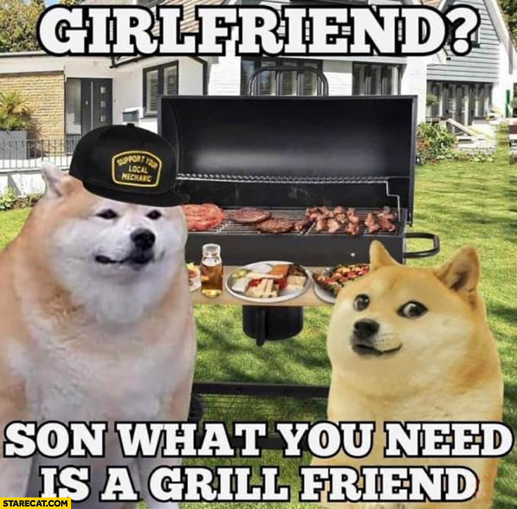 Girlfriend? Son what you need is a grill friend dogs doge