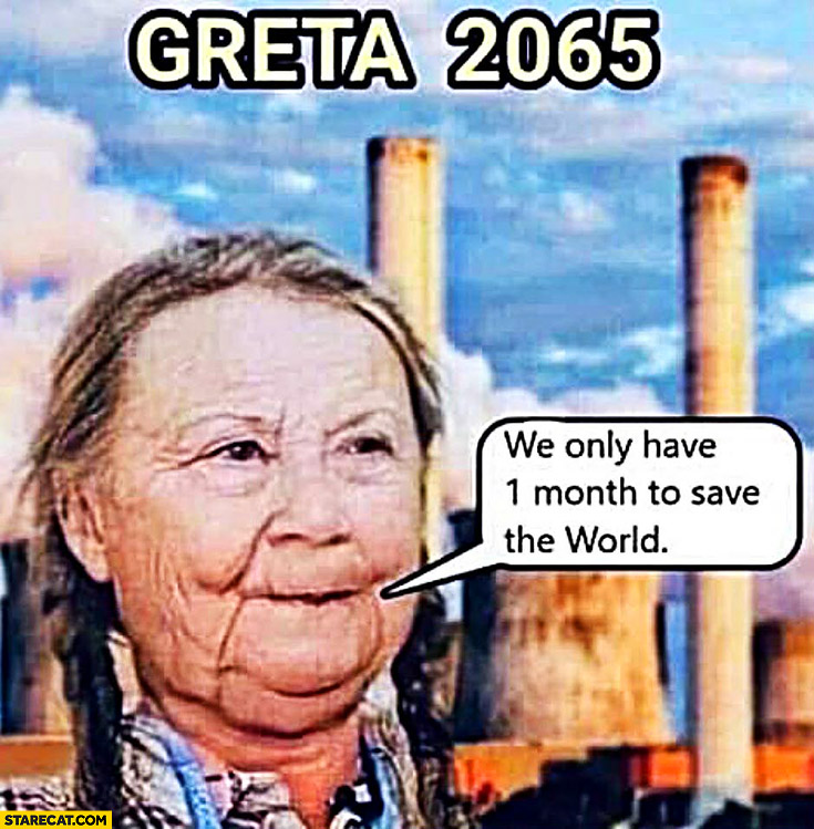 Greta Thunberg in 2065: we only have 1 month to save the world