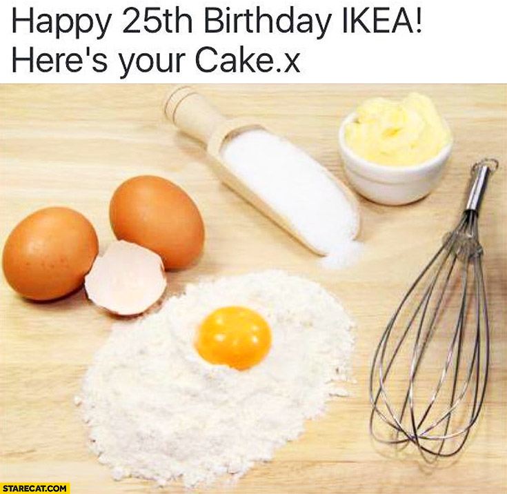 Happy 25th birthday IKEA here’s your cake self-assembly