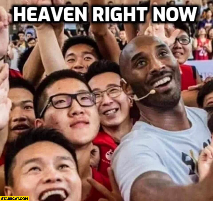 Heaven right now Kobe Bryant and chinese people corona virus