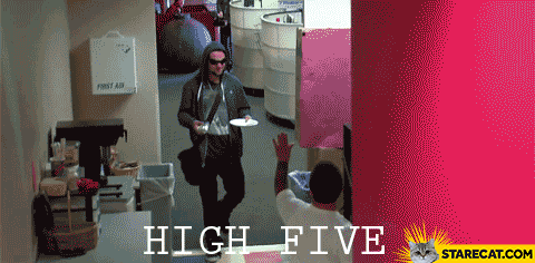 High five Bam Margera GIF animation