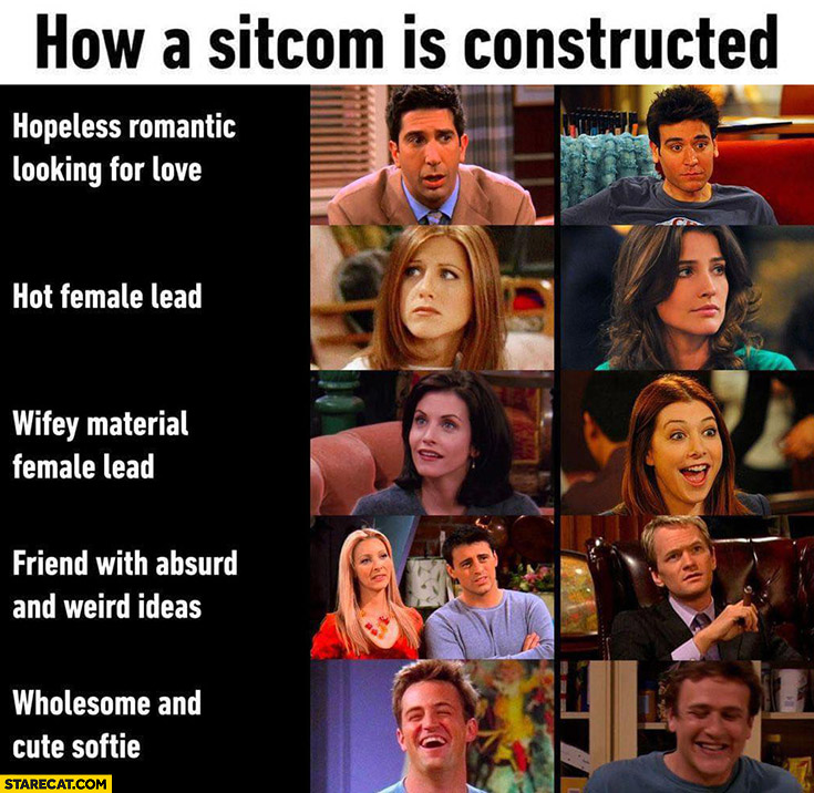 How a sitcom is constructed friends how I met your mother characters