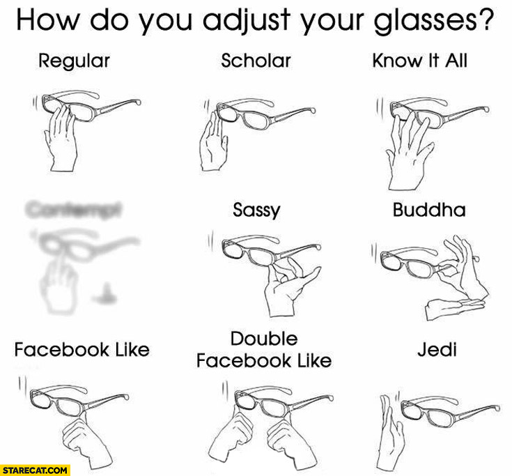 How do you adjust your glasses