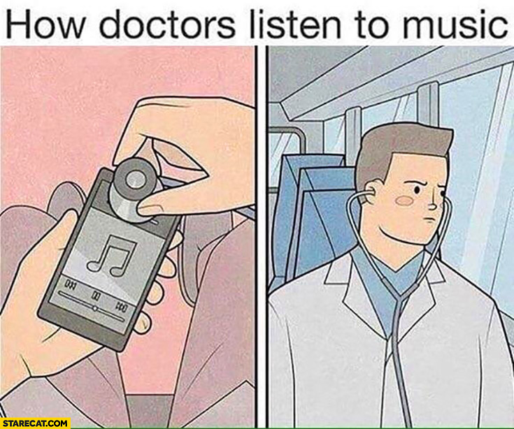 How doctors listen to music stetoscope earphones