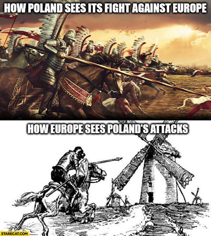 How Poland sees it’s fight against Europe vs how Europe sees Poland’s attacks comparison