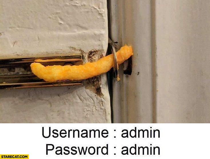 How safe secure really is username admin password admin crisp locking a door