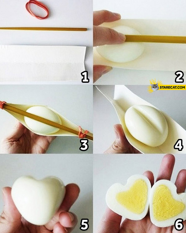 How to make heart-shaped eggs