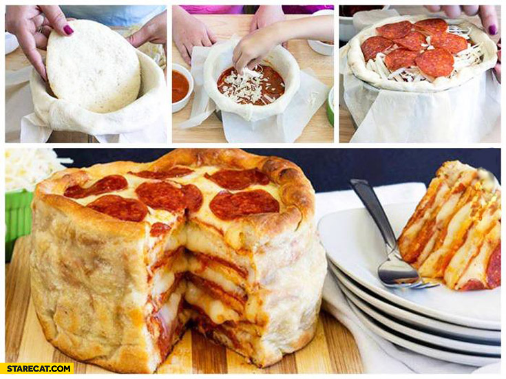 How to make pizza cake