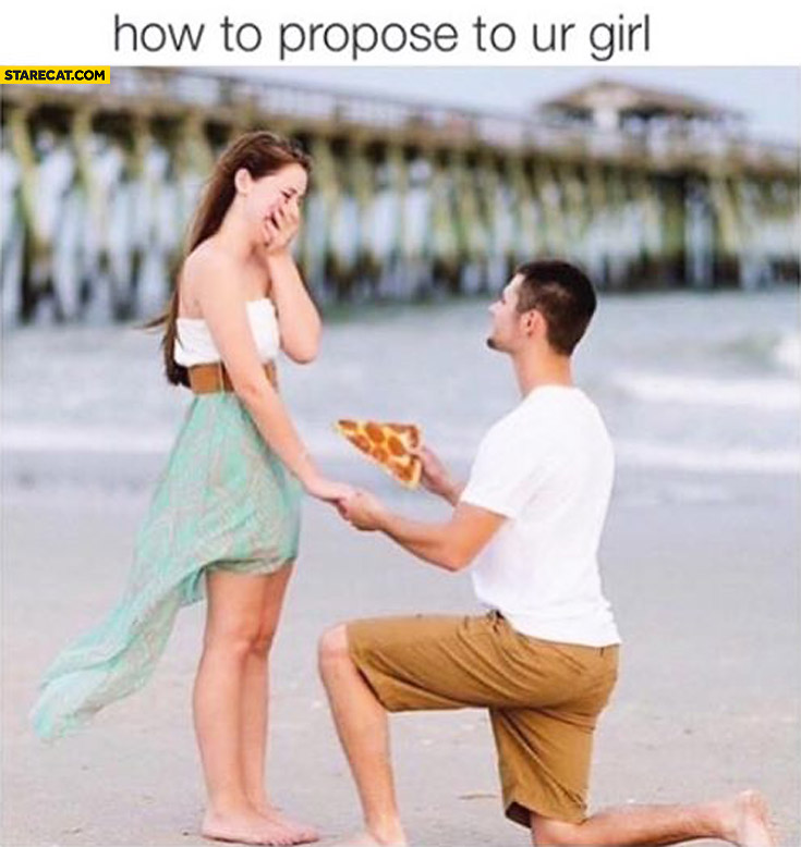 How to propose to your girl with a pizza