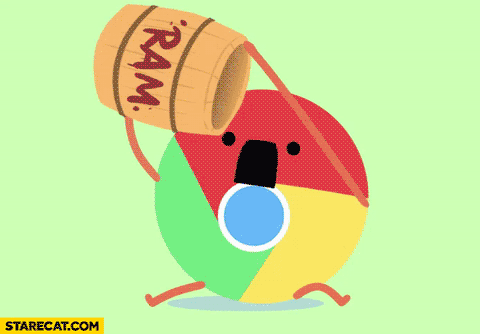 How web browsers consume RAM memory chrome eats it all gif animation