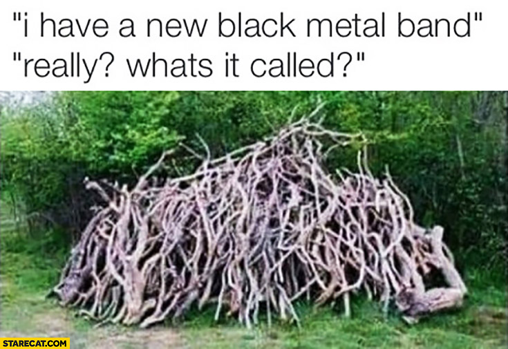 I have a new black metal band. Really? What’s it called? Faggot