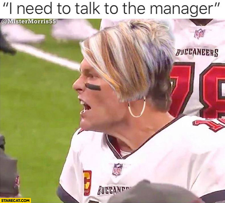 I need to talk to the manager american football superbowl Karen