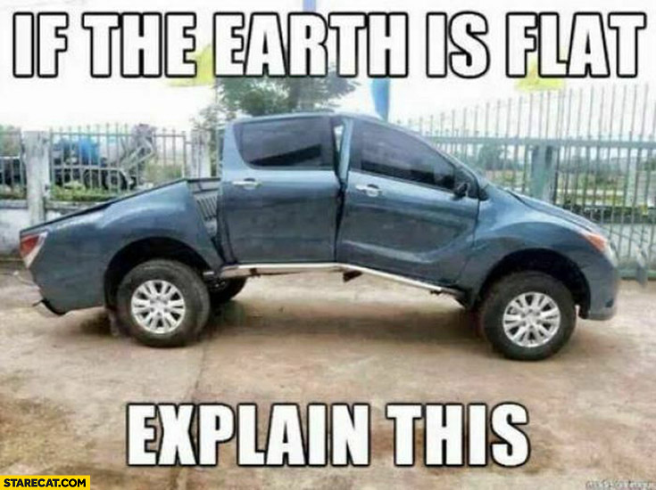 If the Earth is flat explain this car with round bottom