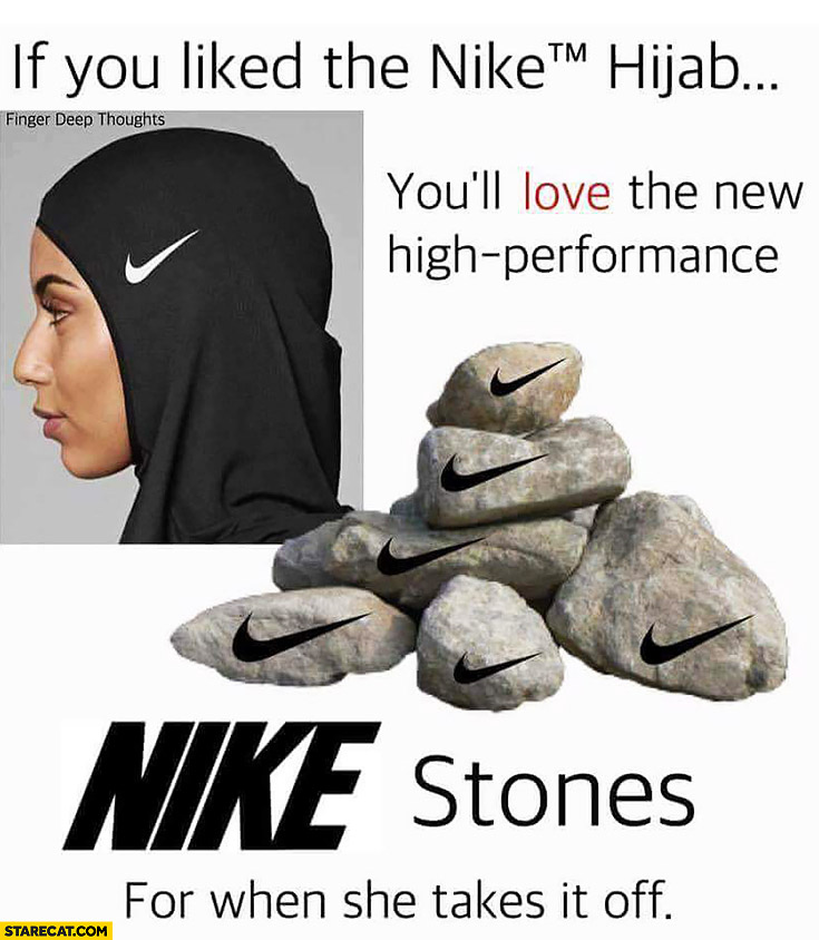 If you liked the Nike hijab you’ll love the new high performance Nike stones for when she takes it off