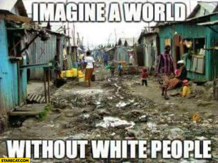 Imagine a world without white people mess