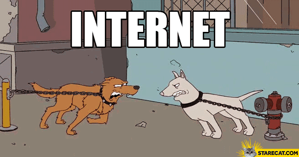 Internet vs reality angry dogs GIF animation