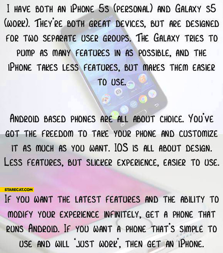 iPhone vs Andoid comparison