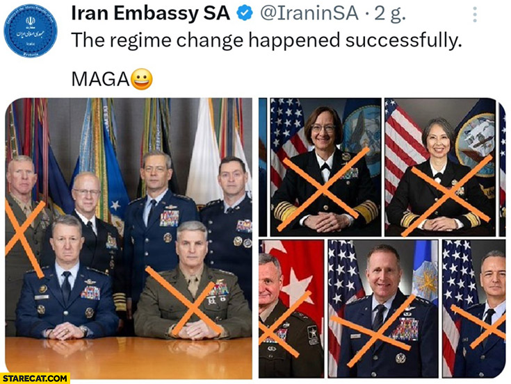 Iran embassy post the regime change happened successfully MAGA USA United States