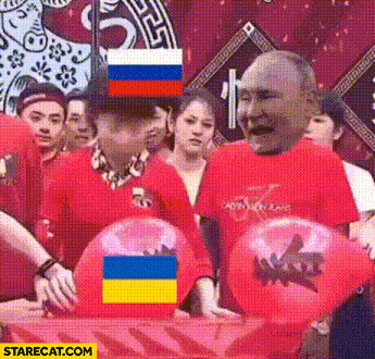 Japanese tv show Putin count of Russian dead soldiers gif