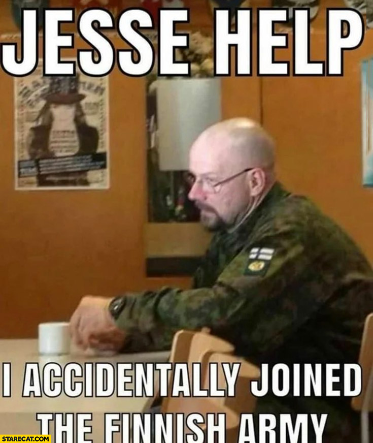 Jesse help I accidentally joined the finnish army Breaking Bad
