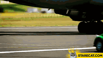 Jet engine vs car Top Gear