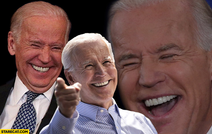 Joe Biden laughing reaction meme