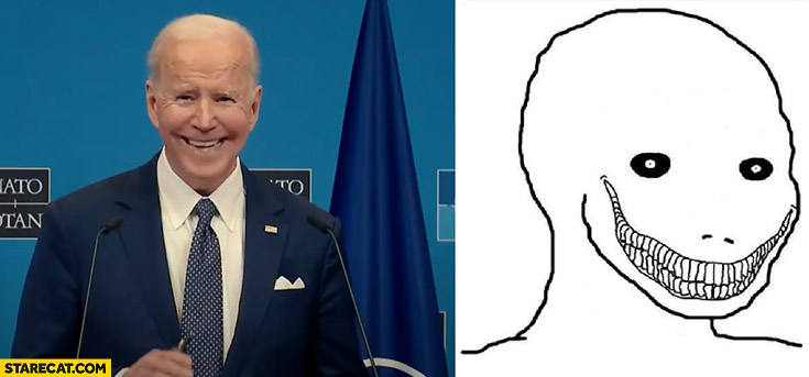 Joe Biden silly weird meme face