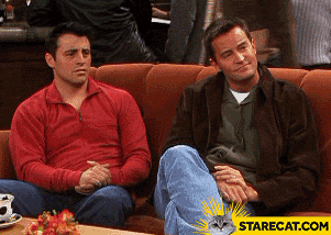 Joey Chandler clapping friends GIF animation