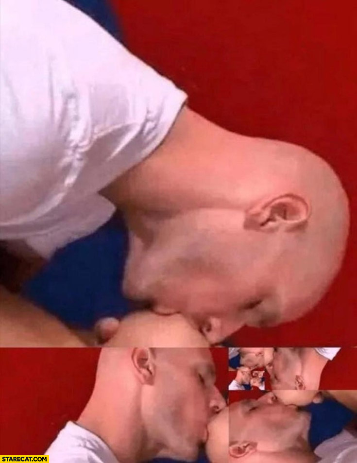 Johnny Sins kissing himself golden ratio photoshopped looped picture