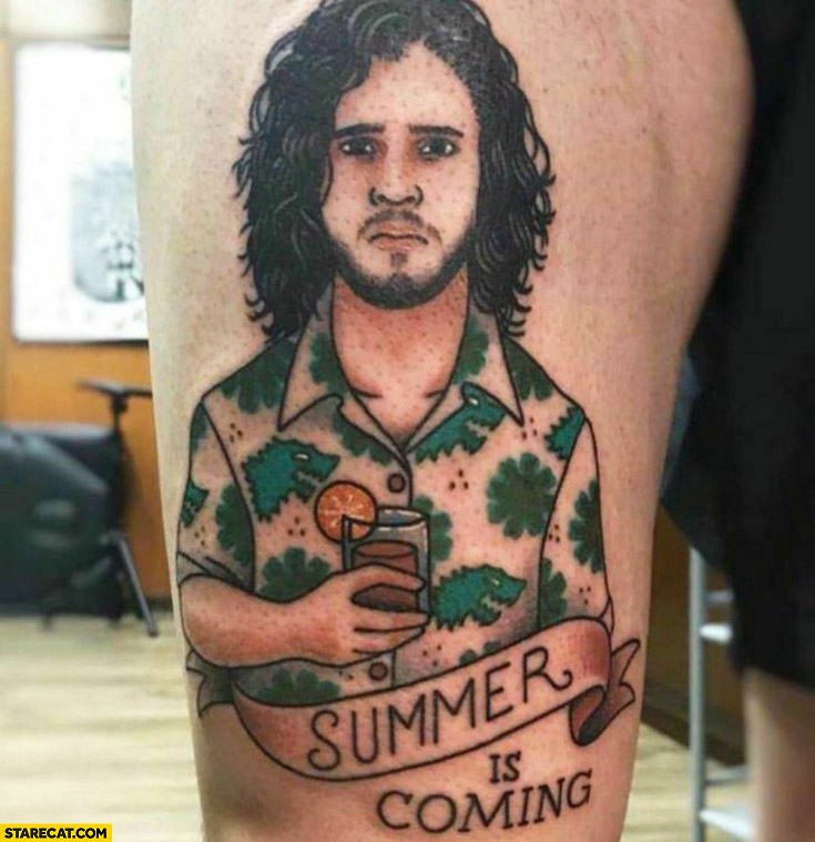 Jon Snow summer is comming tattoo