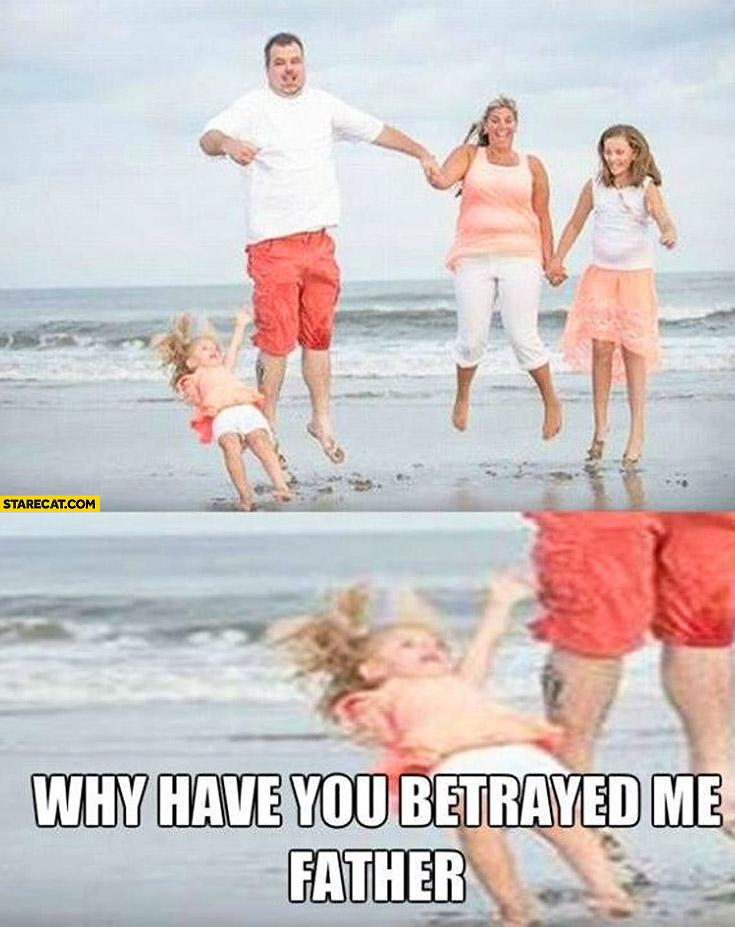 Jumping family why have you betrayed me father? girl