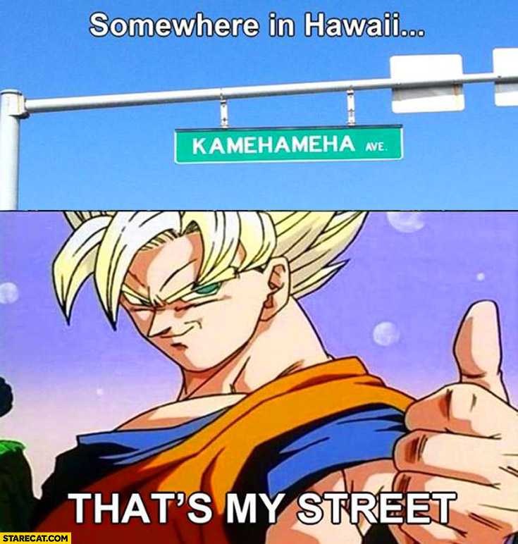 Kamehameha avenue hawaii Goku that’s my street