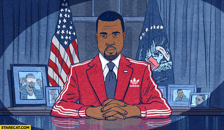 Kanye West as United States president drawing