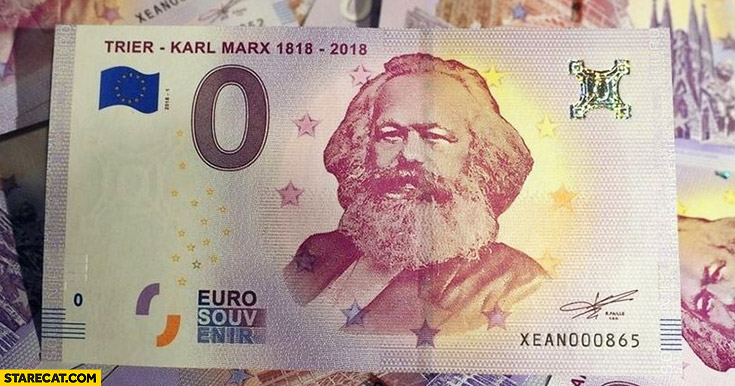 Karl Marx 0 Euro EUR banknote