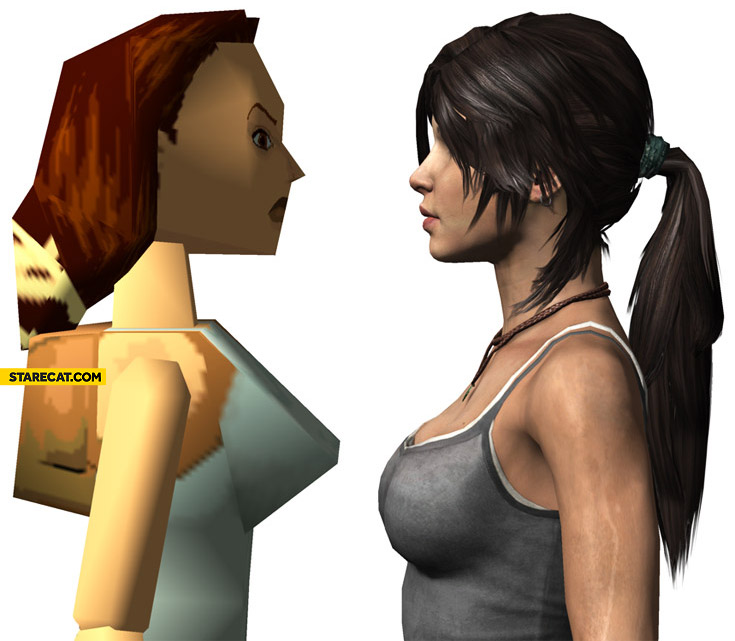 Lara Croft now and then