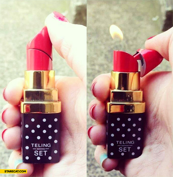 Lighter in lipstick