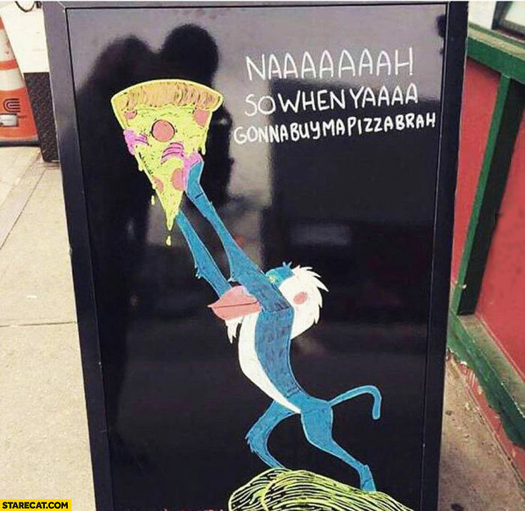 Lion King scene pizza