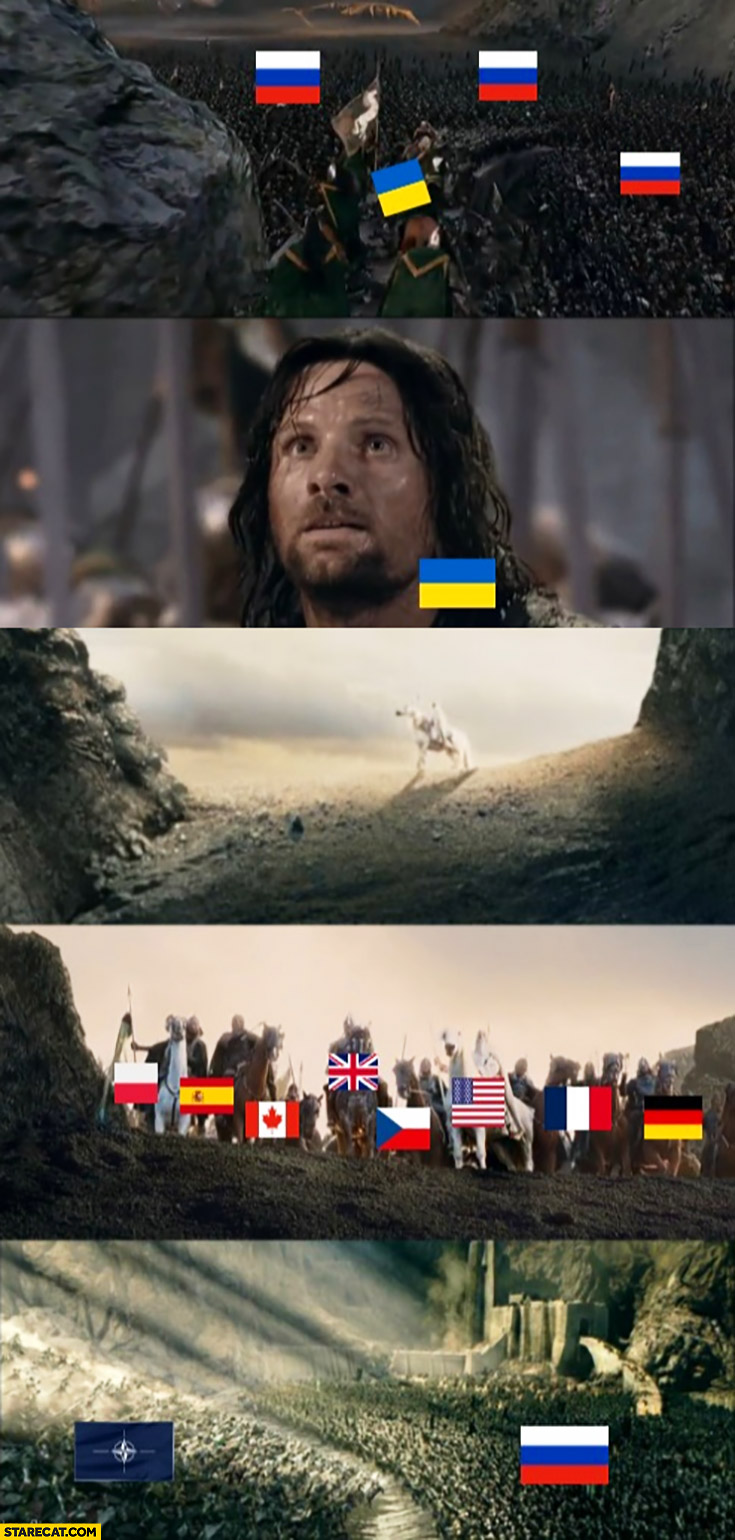 Lord of the rings Ukraine fighting Russia other countries join to help