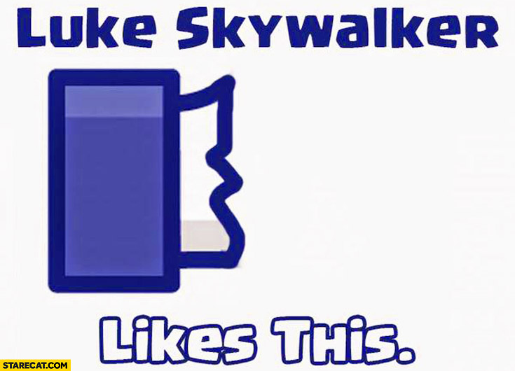 Luke Skywalker likes this on facebook chopped hand
