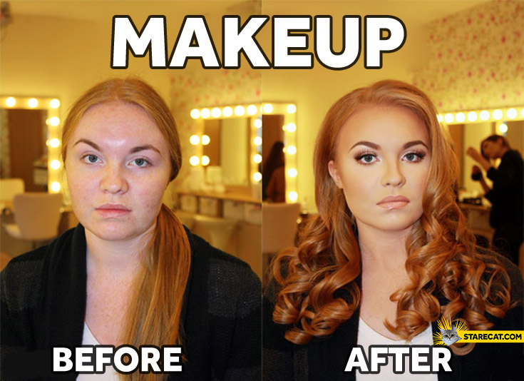 Makeup before after