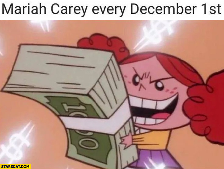 Mariah Carey every December 1st cash money christmas song all I want for christmas