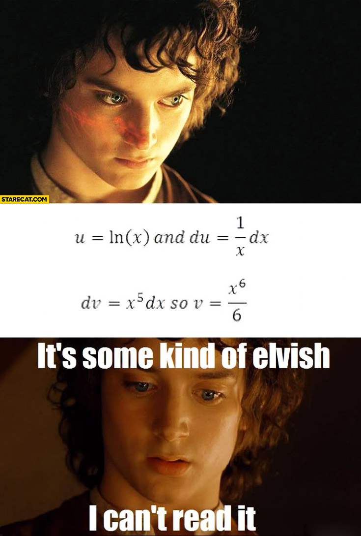 Math functions it’s some kind of elvish I can’t read it Frodo