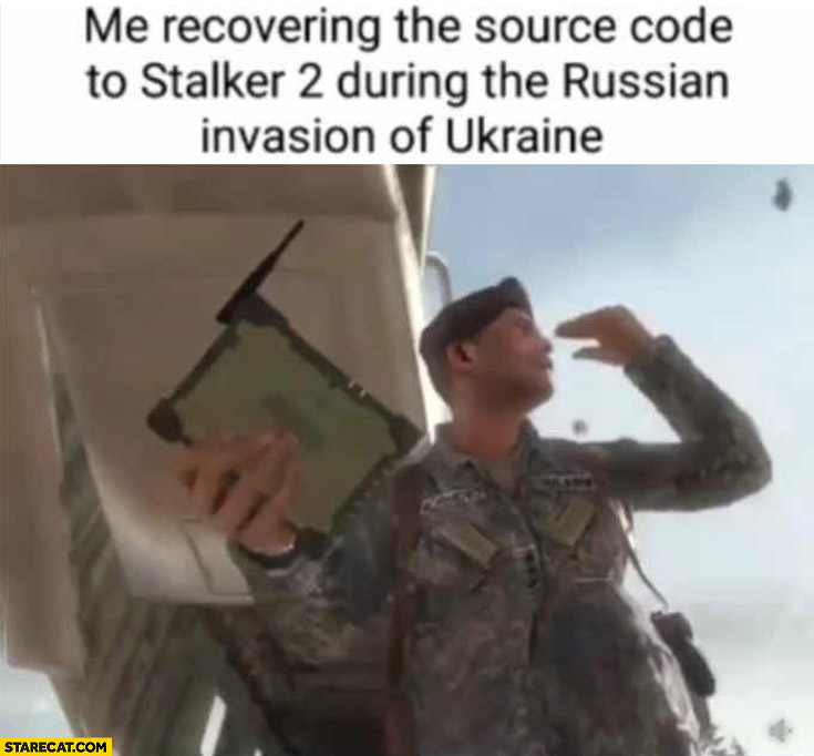 Me recovering the source code to Stalker 2 during the russian invasion of Ukraine