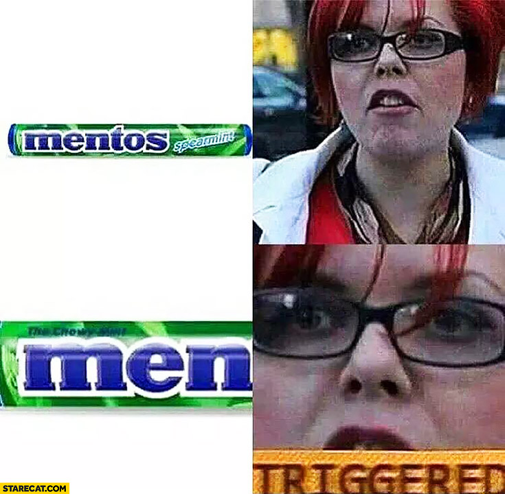 Mentos men feminist triggered