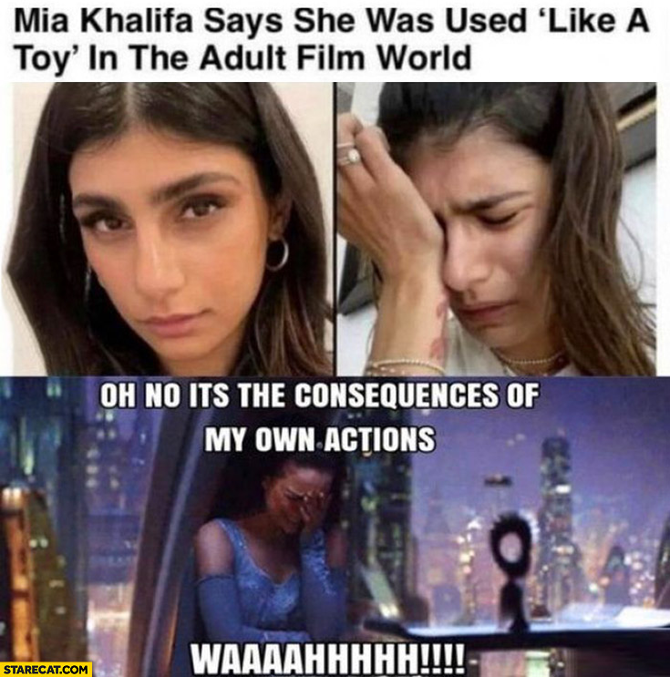 Mia Khalifa says she was used like a toy in the adult film world oh no it’s the consequences of my own actions
