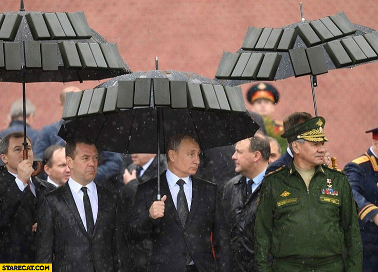 Moscow victory day parade anti-drone umbrellas