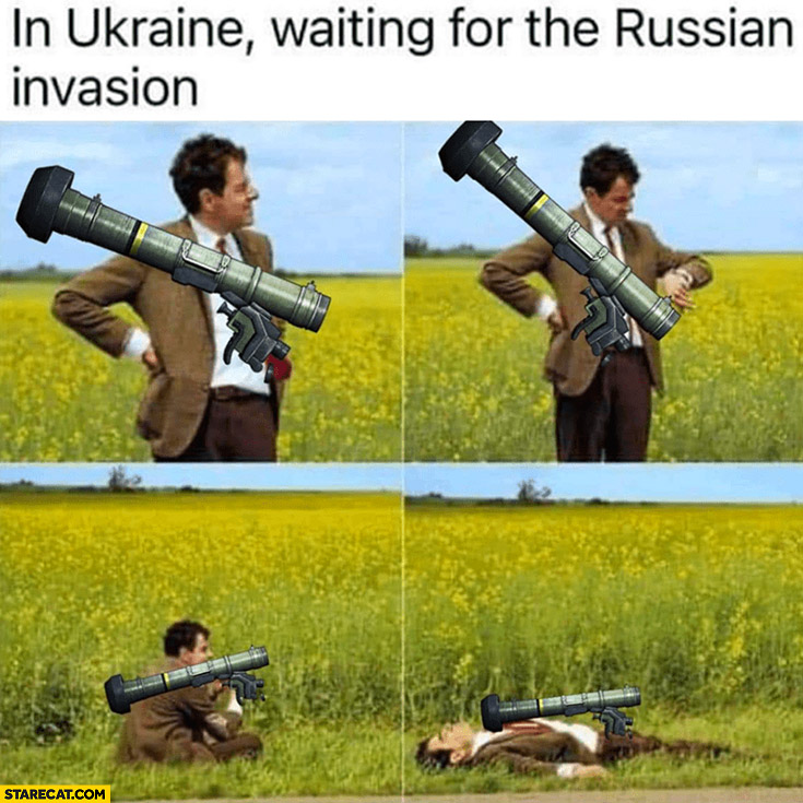 Mr Bean in Ukraine waiting for Russian invasion