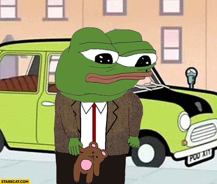 Mr Bean Pepe the frog meme