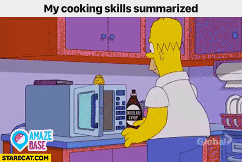 My cooking skills summarized Homer Simpson microwave gif animation