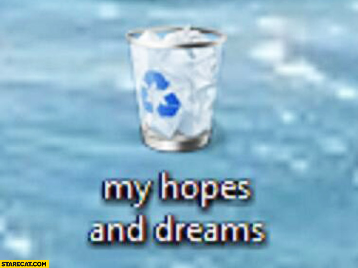 My hopes and dreams Windows trash bin icon